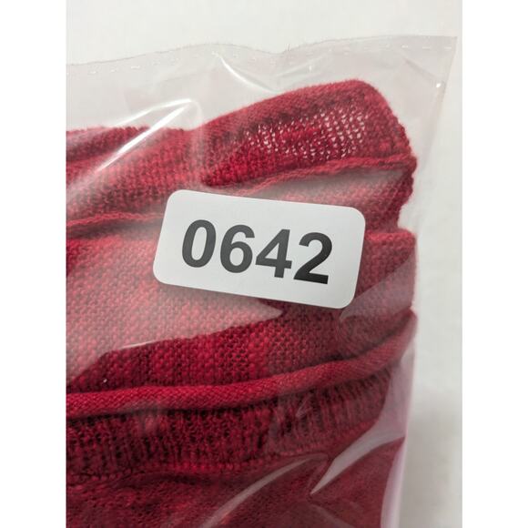 J. Jill Cardigan XL Tall Linen Cotton Red Knit Open Front Tunic Beachy Casual - Picture 9 of 9